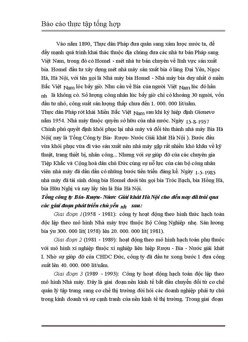 image for page Đặc điểm tổ chức công tác hạch toán kế toán tại tổn công ty bia rượu nước giải khát hà nội