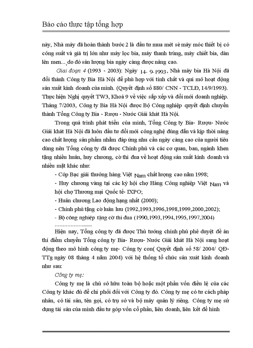 image for page Đặc điểm tổ chức công tác hạch toán kế toán tại tổn công ty bia rượu nước giải khát hà nội