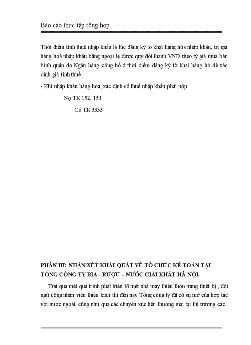 image for page Đặc điểm tổ chức công tác hạch toán kế toán tại tổn công ty bia rượu nước giải khát hà nội