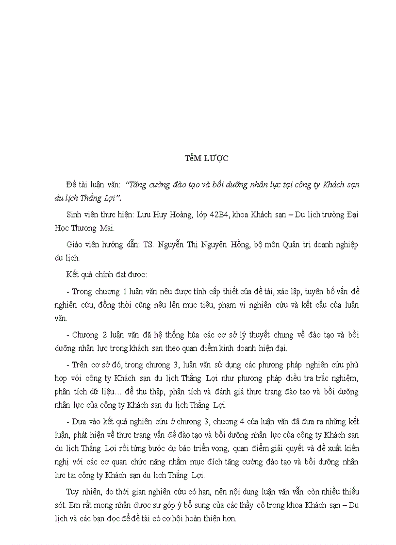 image for page Giải pháp tăng cường đào tạo và bồi dưỡng nhân lực tại nhà khách La Thành