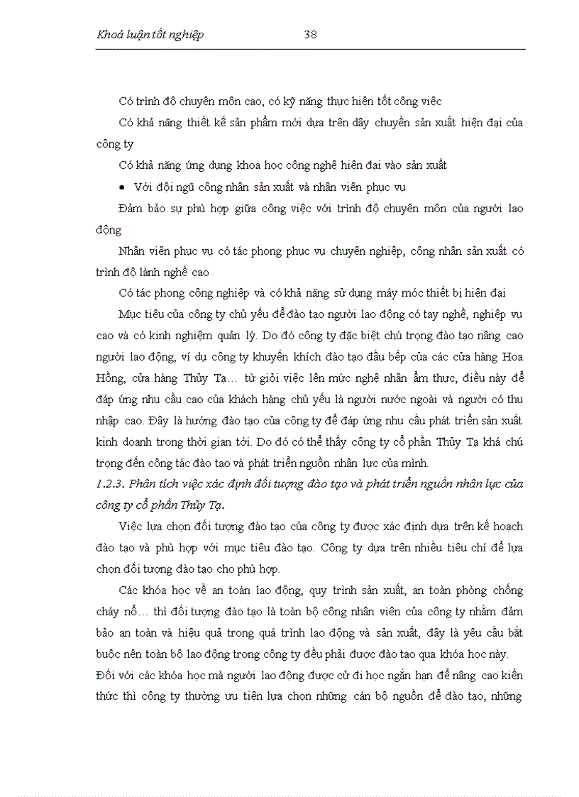 image for page Hoàn thiện công tác đào tạo và phát triển nguồn nhân lực tại công ty cổ phần Thủy Tạ 1