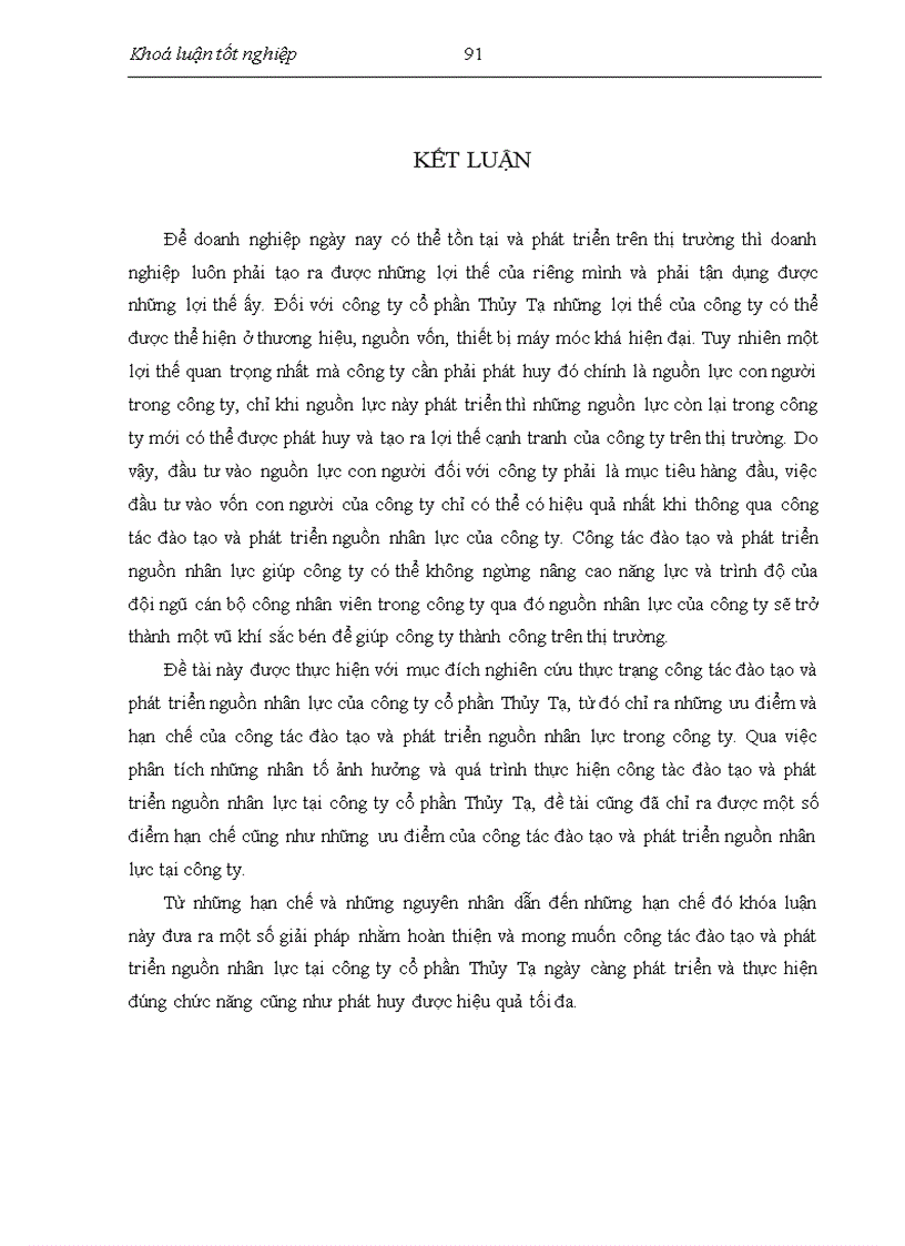image for page Hoàn thiện công tác đào tạo và phát triển nguồn nhân lực tại công ty cổ phần Thủy Tạ 1