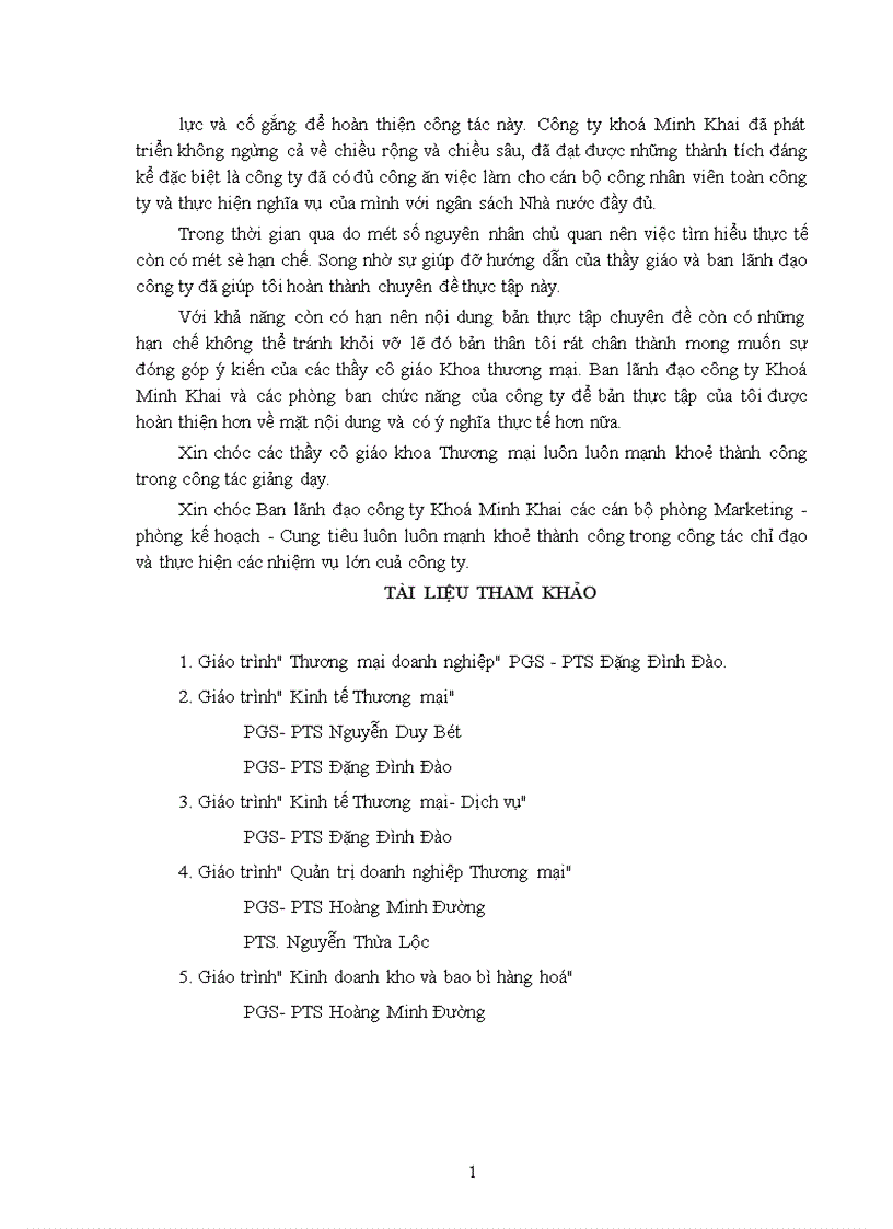 image for page Một số vấn đề về hoạt động đảm bảo vật tư cho sản xuất của công ty khoá Minh Khai 1