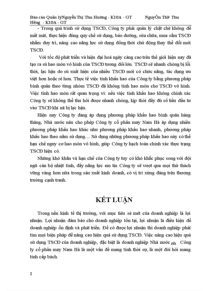 image for page Công tác quản lý TSCĐ và nâng cao hiệu quả sử dụng TSCĐ tại Công ty cổ phần may Nam Hà 1