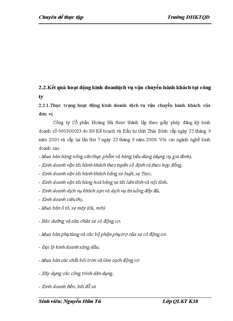 image for page Thực trạng hoạt động kinh doanh dịch vụ vận chuyển hành khách của đơn vị