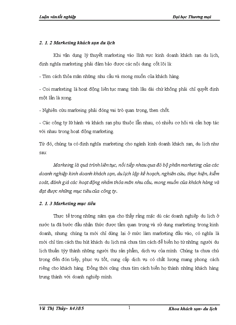 image for page Hoàn thiện marketing mục tiêu của khách sạn Holidays Hà Nội