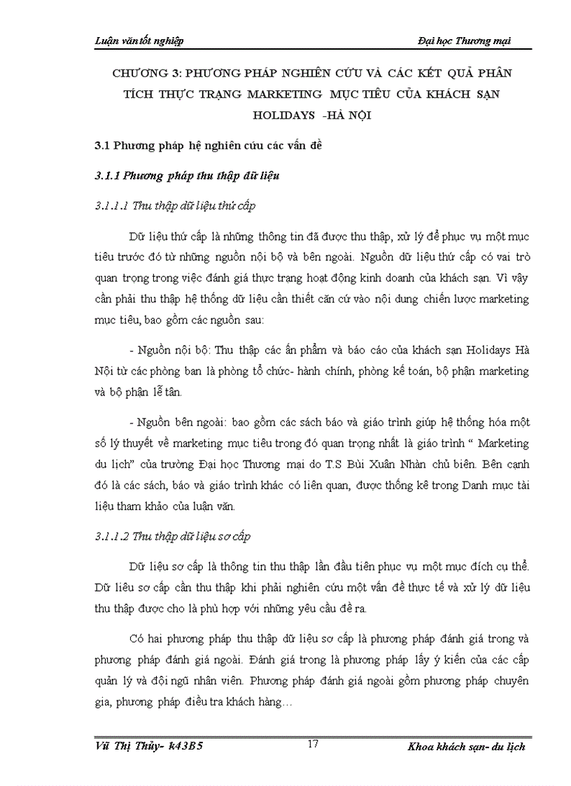 image for page Hoàn thiện marketing mục tiêu của khách sạn Holidays Hà Nội