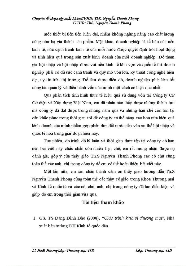 image for page Một số giải pháp nhằm nâng cao hiệu quả sử dụng vốn kinh doanh của Công ty Cổ phần Cơ điện và Xây dựng Việt Nam