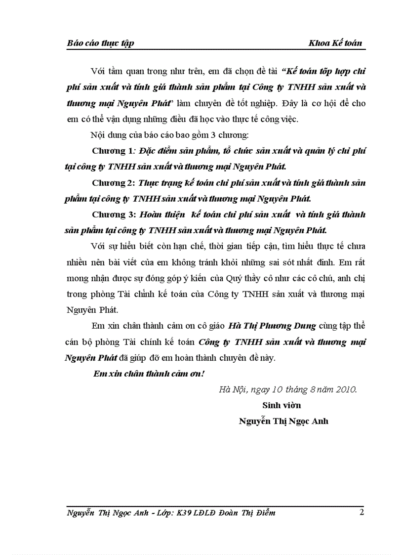 image for page Kế toán tâp hợp chi phí sản xuất và tính giá thành sản phẩm tại Công ty TNHH sản xuất và thương mại Nguyên Phát 1