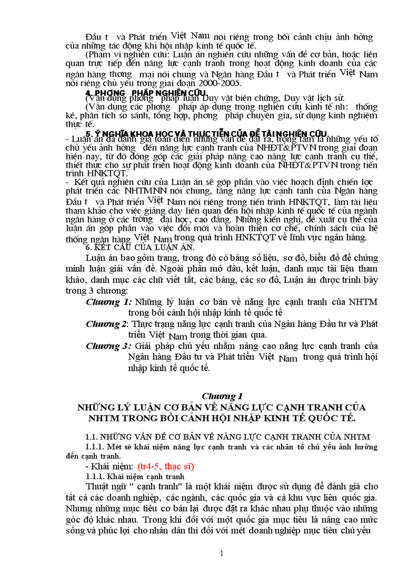 image for page Nâng cao năng lực cạnh tranh của Ngân hàng Đầu tư và Phát triển Việt Nam trong quá trình hội nhập kinh tế quốc tế 1