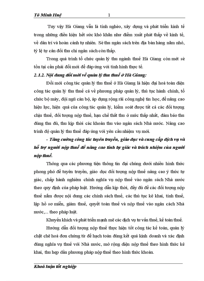 image for page Đổi mới công tác quản lý thu thuế trên địa bàn tỉnh Hà Giang 1