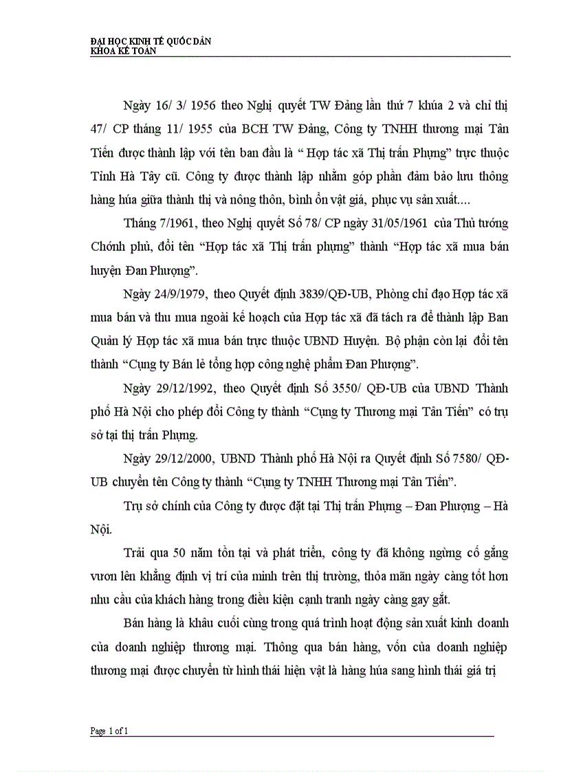 image for page Hoàn thiện kế toán nghiệp vụ bán hàng tại Công ty TNHH Thương Mại Tân Tiến