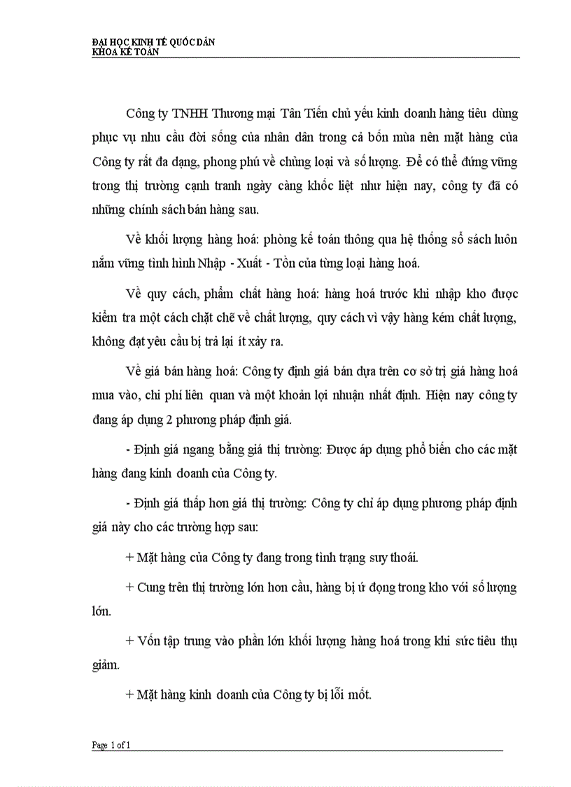 image for page Hoàn thiện kế toán nghiệp vụ bán hàng tại Công ty TNHH Thương Mại Tân Tiến