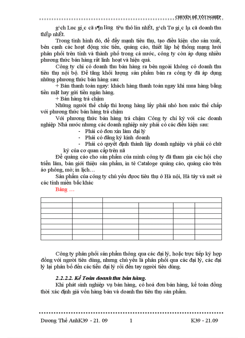 image for page Tổ chức công tác kế toán thành phẩm và tiêu thụ thành phẩm ở công ty cổ phần đầu tư và phát triển Hà thành 1