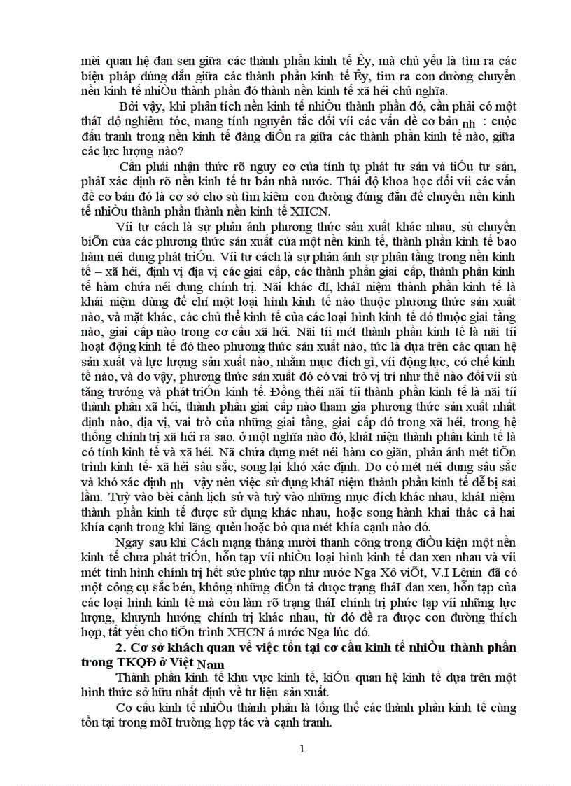 image for page Cơ cấu kinh tế nhiều thành phần trong thời kỳ quá độ lên CNXH ở Việt Nam 1