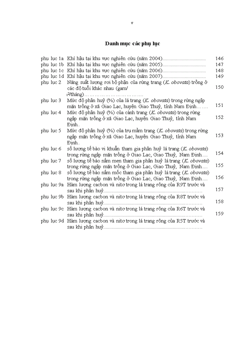 image for page Nghiên cứu khả năng tích luỹ cacbon của rừng trang Kandelia obovata Sheue Liu Yong trồng ven biển huyện Giao Thuỷ tỉnh Nam Định