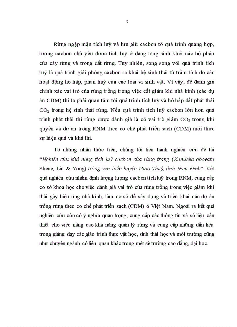image for page Nghiên cứu khả năng tích luỹ cacbon của rừng trang Kandelia obovata Sheue Liu Yong trồng ven biển huyện Giao Thuỷ tỉnh Nam Định
