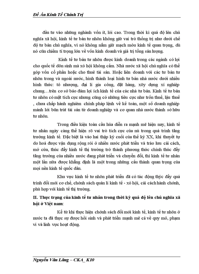 image for page Phát triển kinh tế tư nhân trong thời kì quá độ lên CNXH ở Việt nam lý luận thực trạng và giải pháp 1