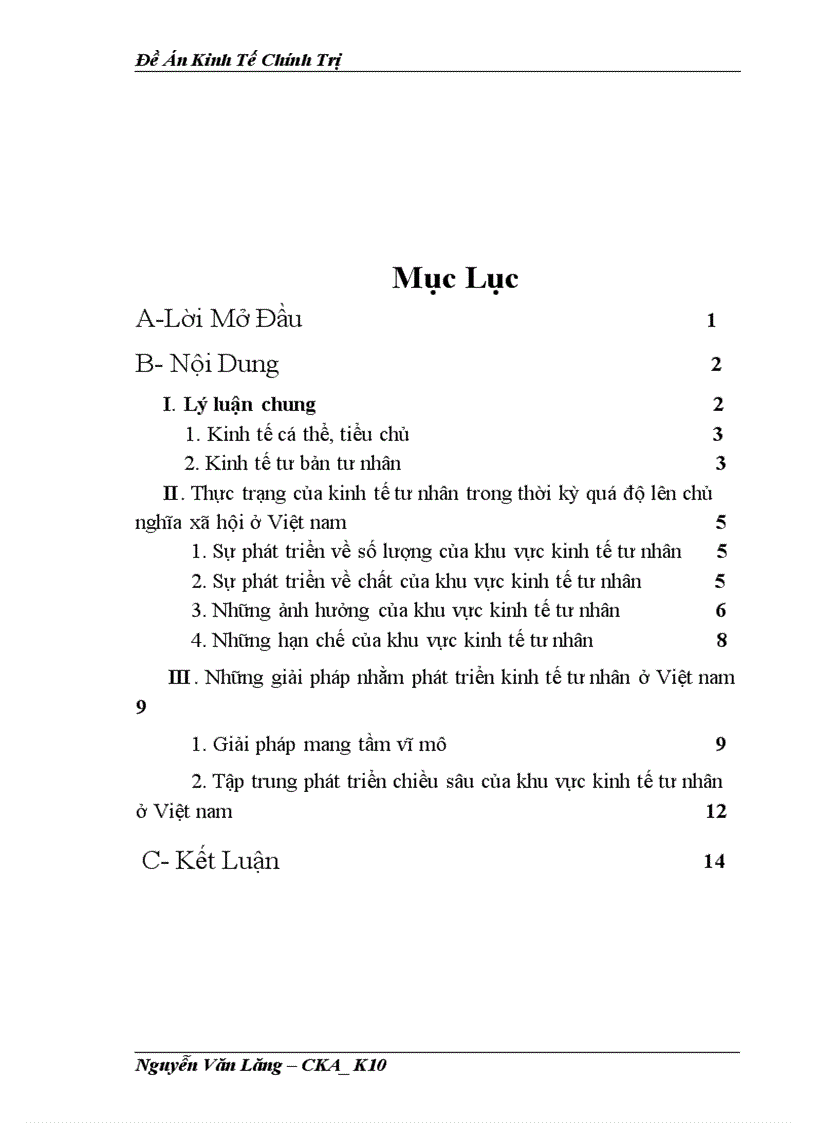 image for page Phát triển kinh tế tư nhân trong thời kì quá độ lên CNXH ở Việt nam lý luận thực trạng và giải pháp 1