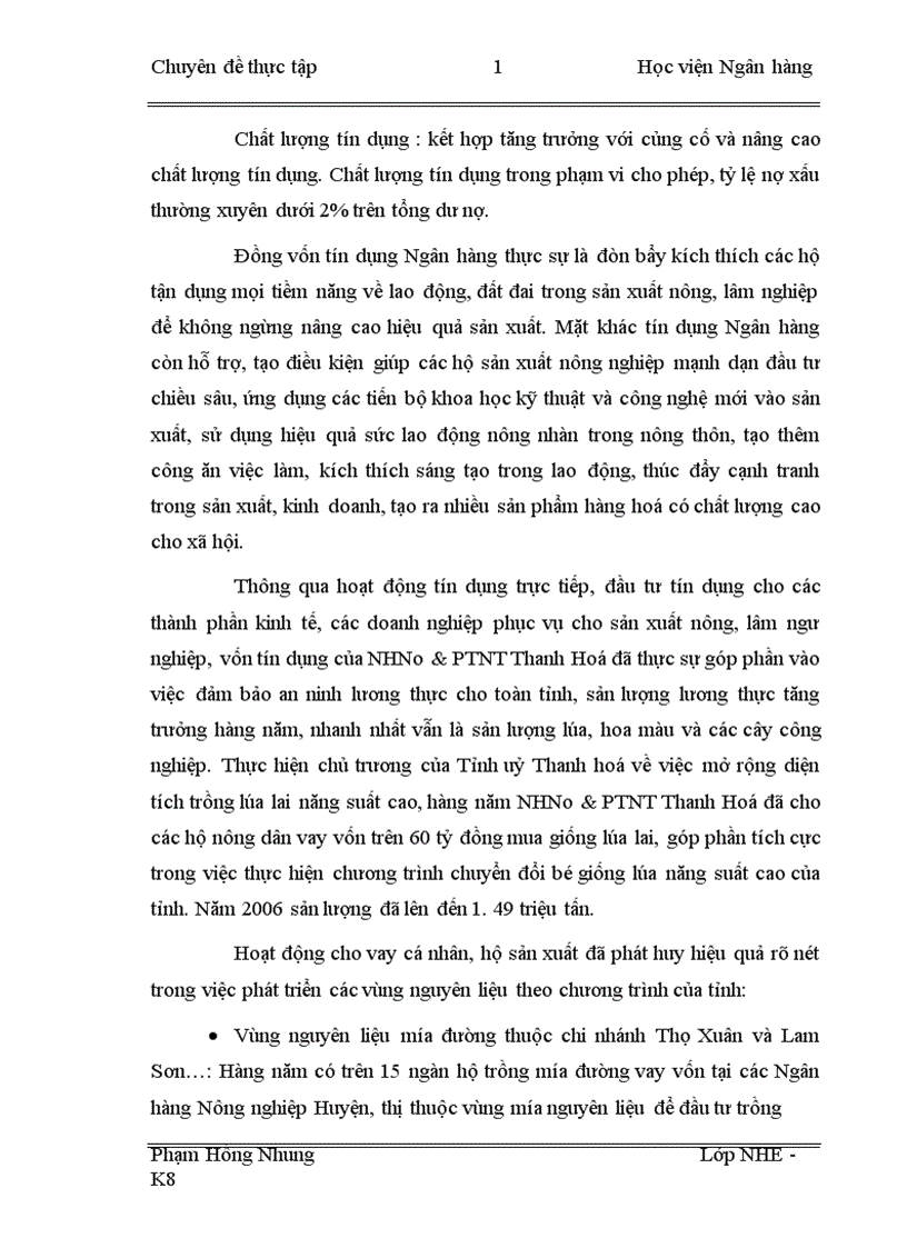 image for page Đầu tư tín dụng phục vụ chính sách Nông nghiệp nông dân nông thôn theo nghị quyết số 26 NQ TƯ hội nghị BCH Trung ương Đảng lần thứ 7 khoá X tại NHNo PTNT Thanh Hóa 1