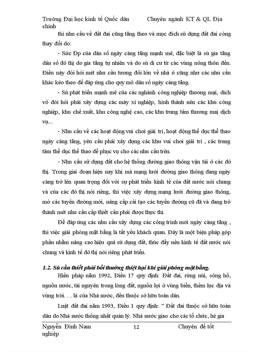 image for page Thực trạng và giải pháp nhằm hoàn thiện công tác xác định giá đất bồi thường thiệt hại khi giải phóng mặt bằng trên địa bàn Huyện Từ Liêm Thành phố Hà Nội