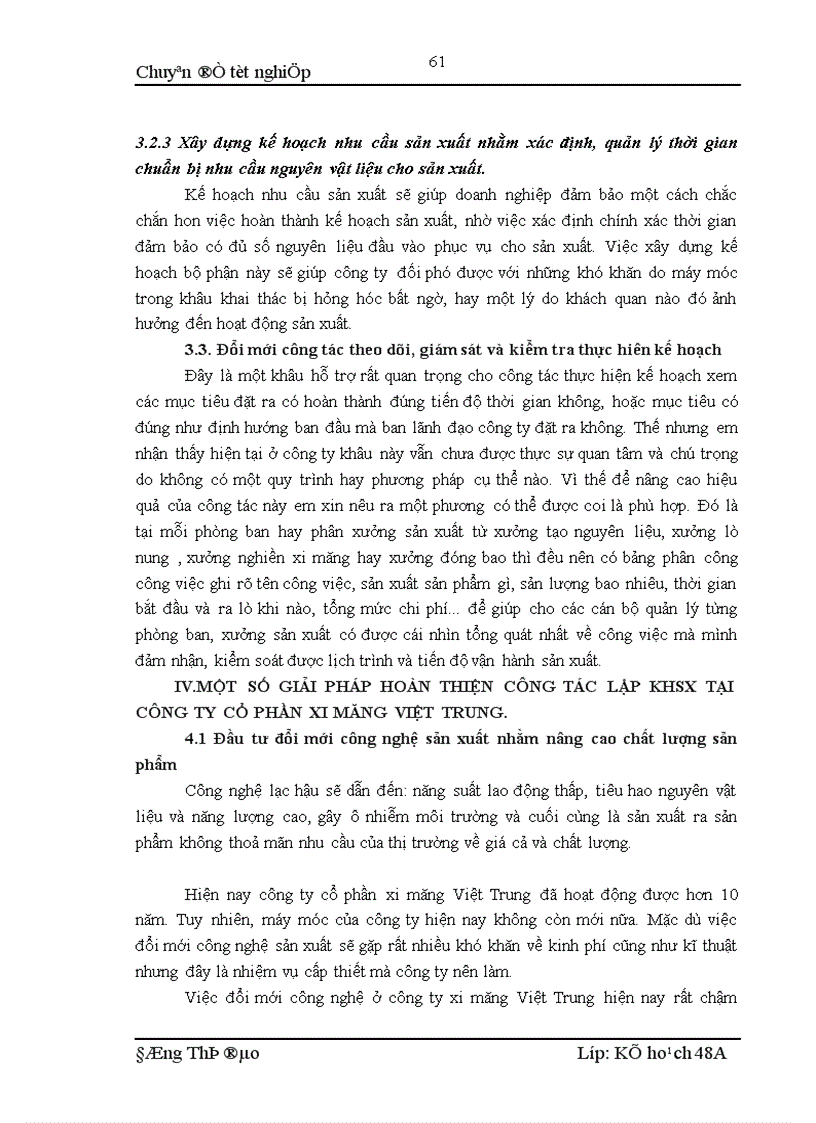 image for page Giải pháp hoàn thiện công tác lập kế hoạch sản xuất ở công ty CP xi măng Việt Trung