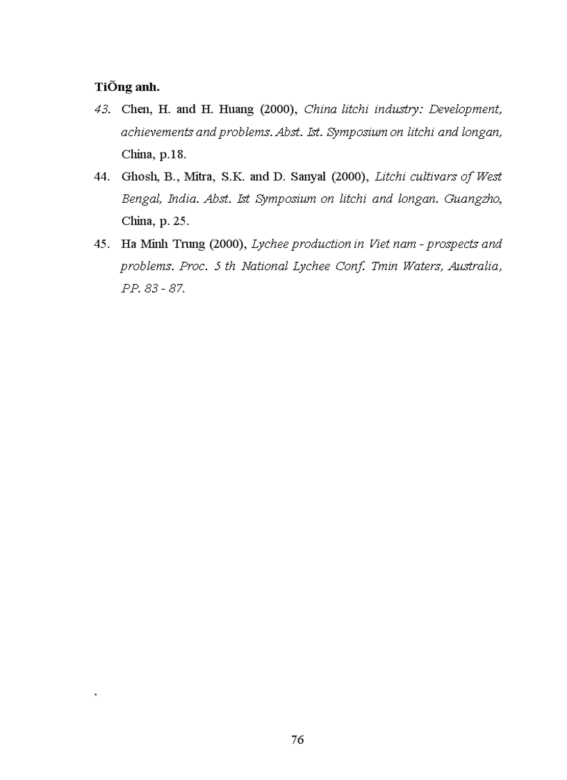image for page Nghiên cứu ảnh hưởng của một số nhân tố sinh thái tới năng suất và chất lượng của cây vải thiều litchichinensis Sonn 1