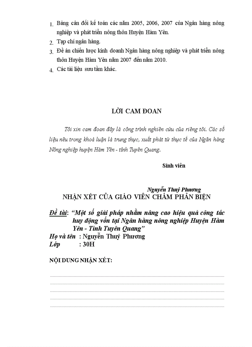 image for page Một số giải pháp nhằm nâng cao hiệu quả công tác huy động vốn tại NHNo huyện Hàm Yên tỉnh Tuyên Quang 1