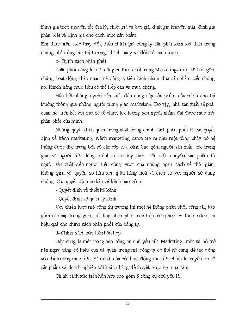 image for page Chiến lược Marketing mix với việc mở rộng thị trường của Công ty Kính Đáp Cầu Bắc Ninh 1