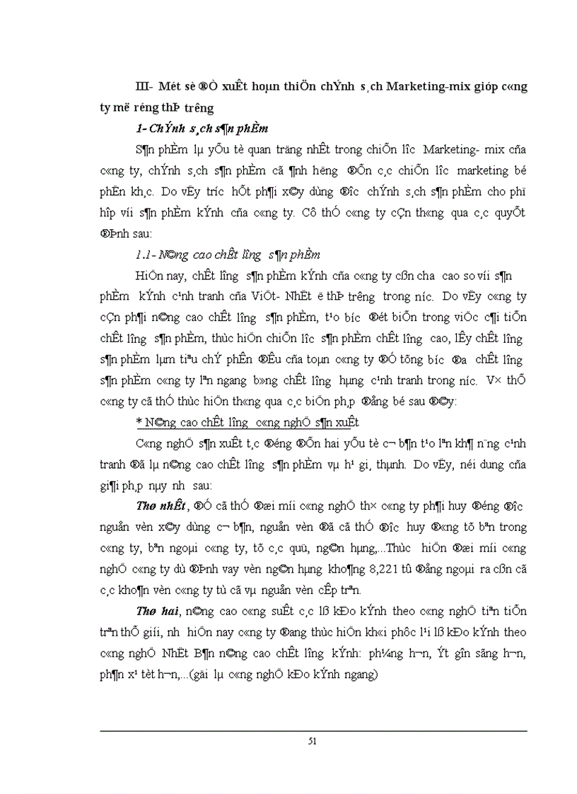 image for page Chiến lược Marketing mix với việc mở rộng thị trường của Công ty Kính Đáp Cầu Bắc Ninh 1