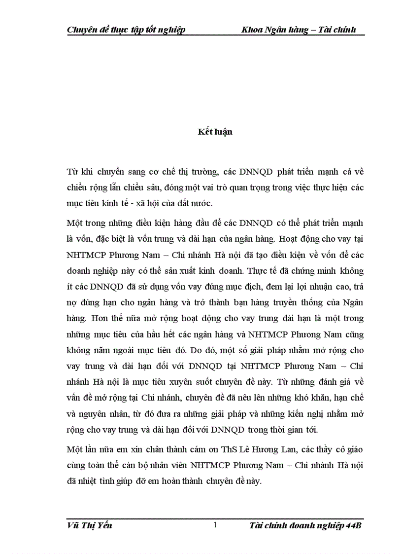 image for page Mở rộng hoạt động cho vay trung dài hạn đối với doanh nghiệp ngoài quốc doanh tại Ngân hàng TMCP Phương Nam Chi nhánh Hà nội 1