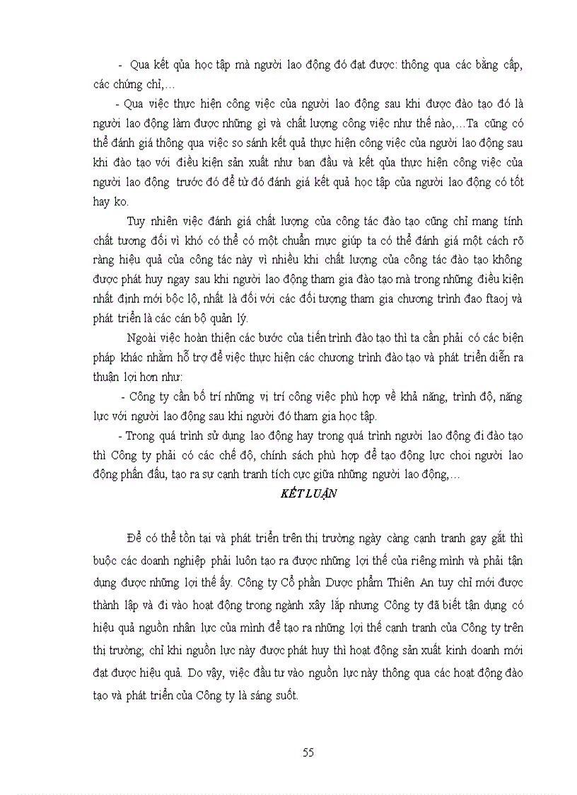 image for page Hoàn thiện công tác đào tạo và phát triển nguồn nhân lực tại Công ty Cổ phần Dược phẩm Thiên An 1