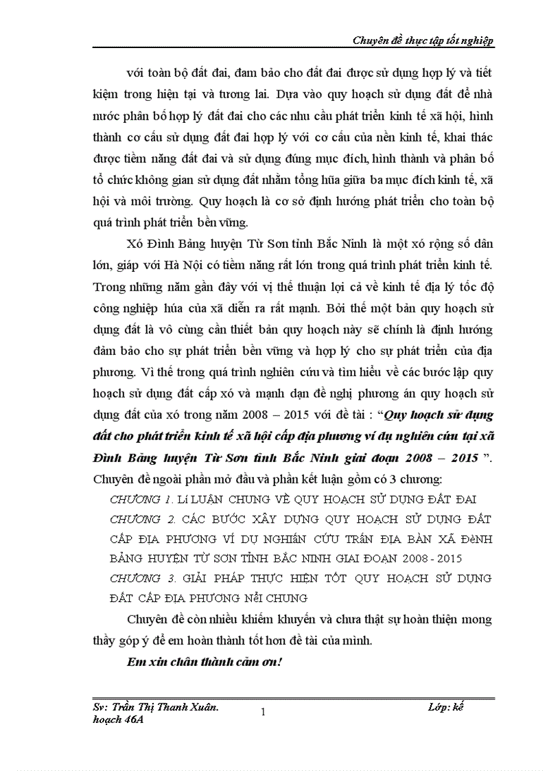 image for page Quy hoạch sử dụng đất cho phát triển kinh tế xã hội cấp địa phương ví dụ nghiên cứu tại xã Đình Bảng huyện Từ Sơn tỉnh Bắc Ninh giai đoạn 2008 2015