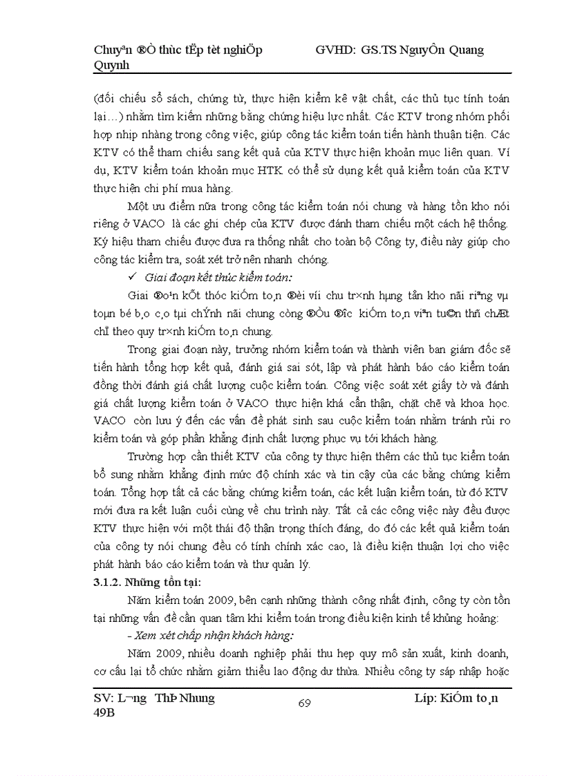 image for page Kiểm toán chu trình hàng tồn kho trong kiểm toán Báo cáo tài chính do Công ty TNHH Kiểm toỏn VACO thực hiện 1