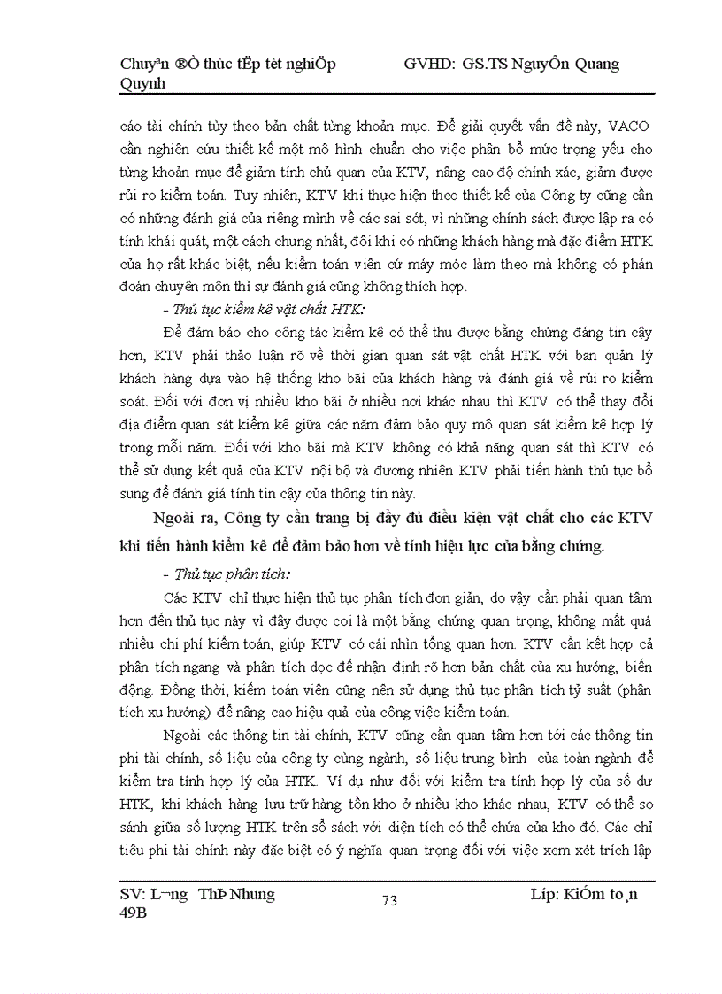 image for page Kiểm toán chu trình hàng tồn kho trong kiểm toán Báo cáo tài chính do Công ty TNHH Kiểm toỏn VACO thực hiện 1