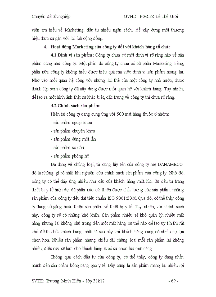 image for page Thực trạng công tác hoạch định Marketing và mở rộng thị trường tại công ty DANAMECO