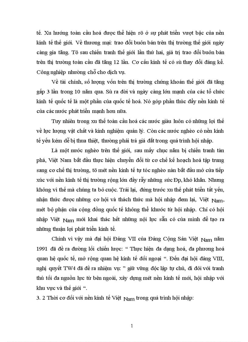 image for page Hội nhập kinh tế quốc tế và những thách thức đối với Việt Nam 1
