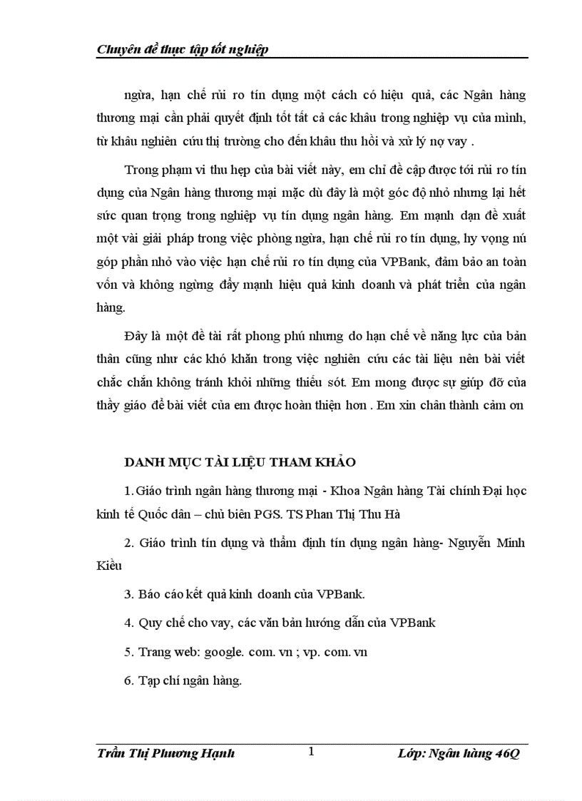 image for page hạn chế rủi ro tín dụng tại ngân hàng thương mại cổ phần các doanh nghiệp ngoài quốc doanh VPBank