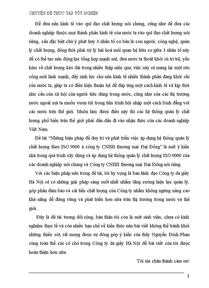 image for page Áp dụng hệ thống quản lý chất lượng theo bộ tiêu chuẩn ISO 9000 tại công ty CNHH thương mại Đại Đồng 1