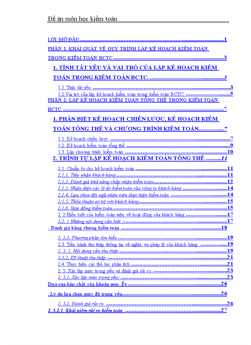 image for page Lập kế hoạch kiểm toán tổng quát trong kiểm toán Báo cáo tài chính 1