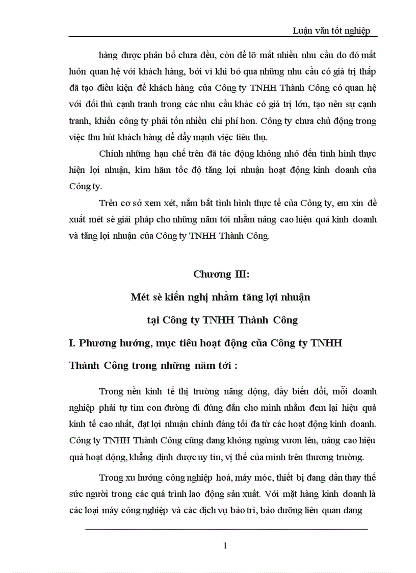 image for page Lợi nhuận và một số giải pháp chủ yếu tăng lợi nhuận tại Công ty TNHH Thành Công 1