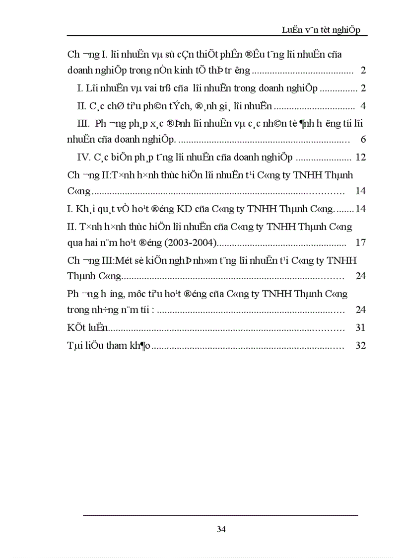 image for page Lợi nhuận và một số giải pháp chủ yếu tăng lợi nhuận tại Công ty TNHH Thành Công 1