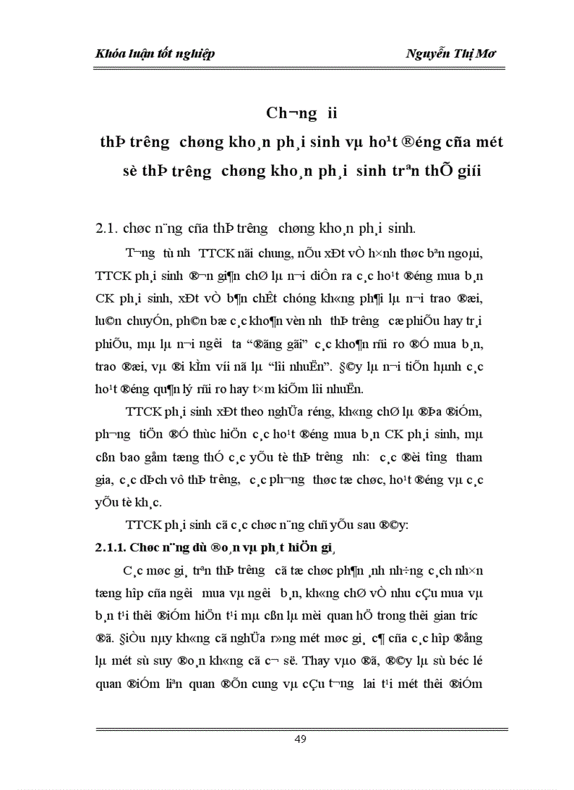 image for page Một số công cụ chứng khoán phái sinh và khả năng áp dụng thị trường chứng khoán phái sinh ở Việt Nam