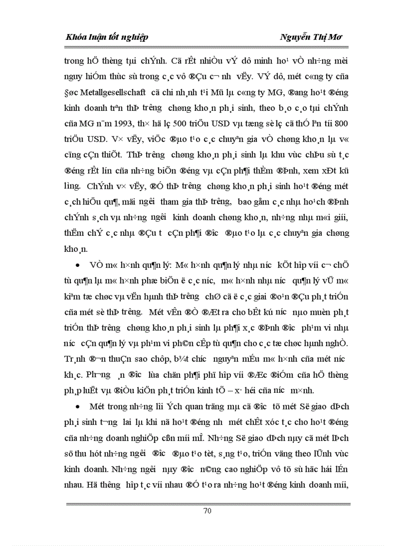 image for page Một số công cụ chứng khoán phái sinh và khả năng áp dụng thị trường chứng khoán phái sinh ở Việt Nam