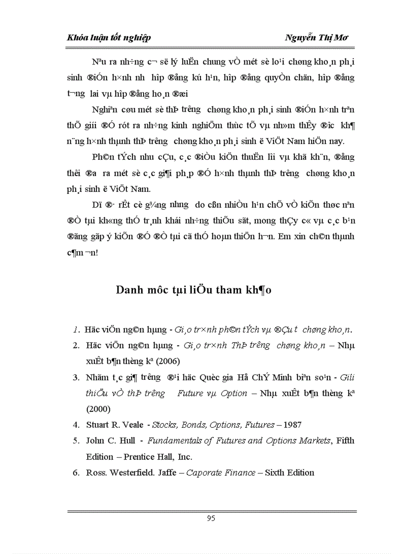 image for page Một số công cụ chứng khoán phái sinh và khả năng áp dụng thị trường chứng khoán phái sinh ở Việt Nam