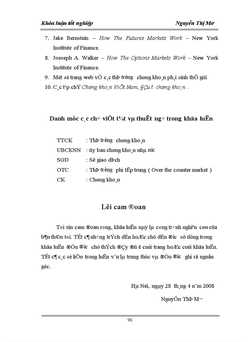 image for page Một số công cụ chứng khoán phái sinh và khả năng áp dụng thị trường chứng khoán phái sinh ở Việt Nam