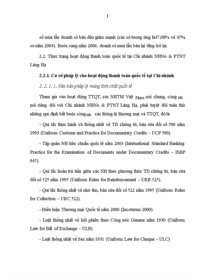 image for page Giải pháp mở rộng và hoàn thiện hoạt động thanh toán quốc tế tại Chi nhánh Ngân hàng Nông nghiệp và Phát triển Nông thôn Láng Hạ