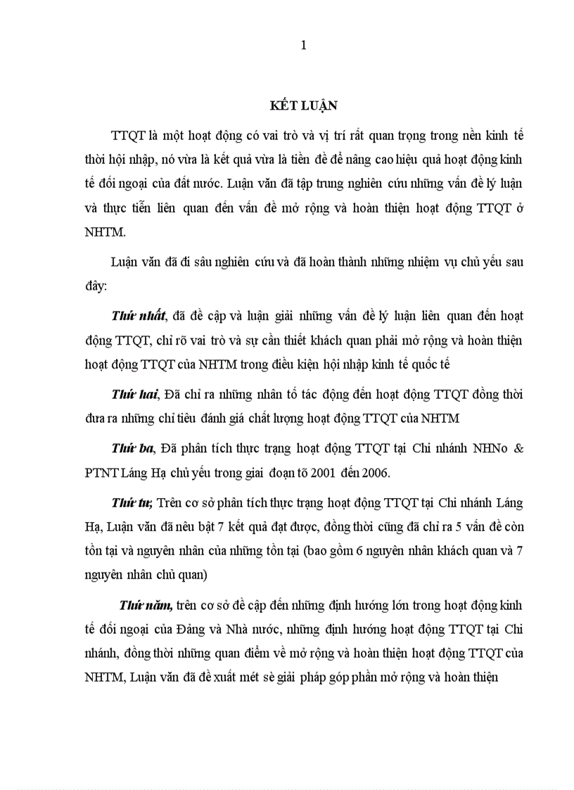 image for page Giải pháp mở rộng và hoàn thiện hoạt động thanh toán quốc tế tại Chi nhánh Ngân hàng Nông nghiệp và Phát triển Nông thôn Láng Hạ