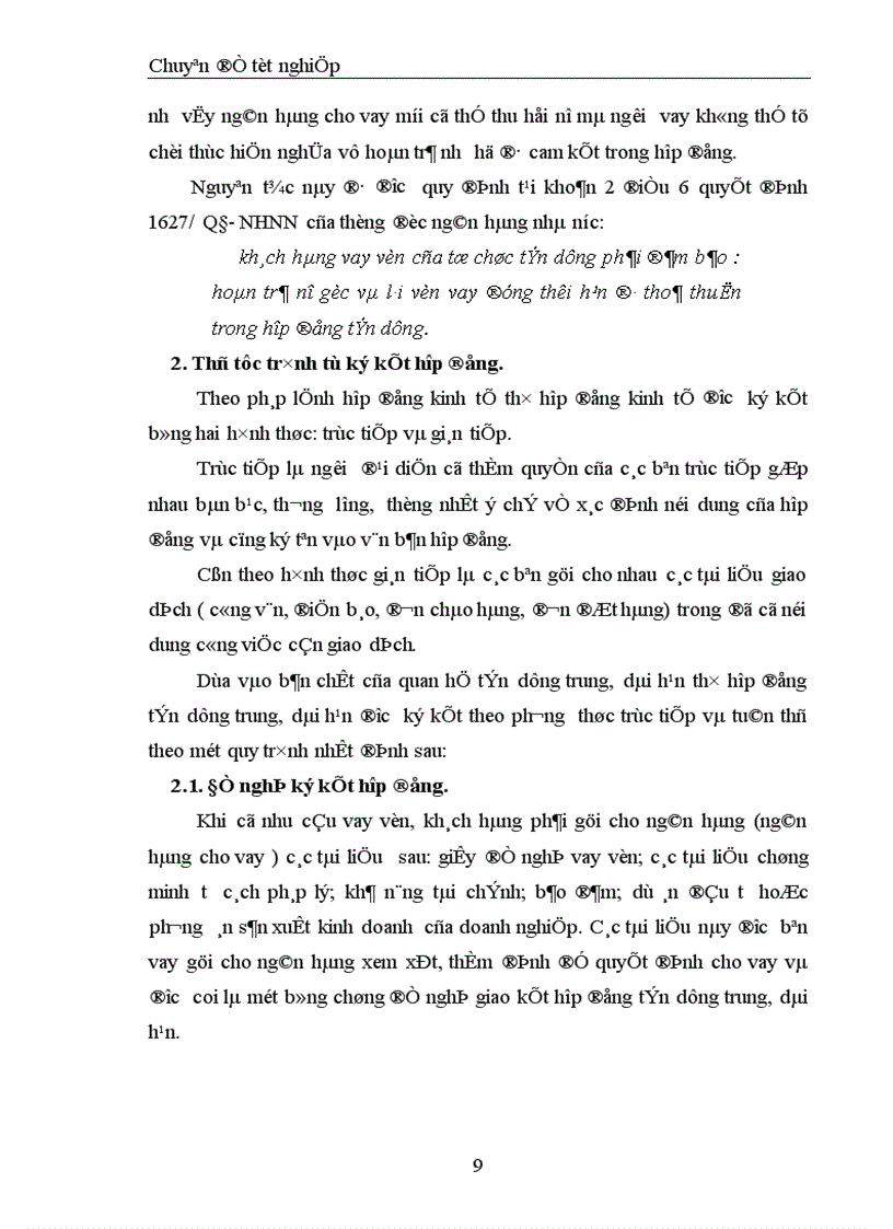 image for page Chế độ pháp lý về ký kết hợp đồng tín dụng trung dài hạn của Ngân hàng và thực tế ký hợp đồng tín dụng trung dài hạn tại chi nhánh Quảng Ninh Ngân hàng thương mại cổ phần nhà Hà Nội 1