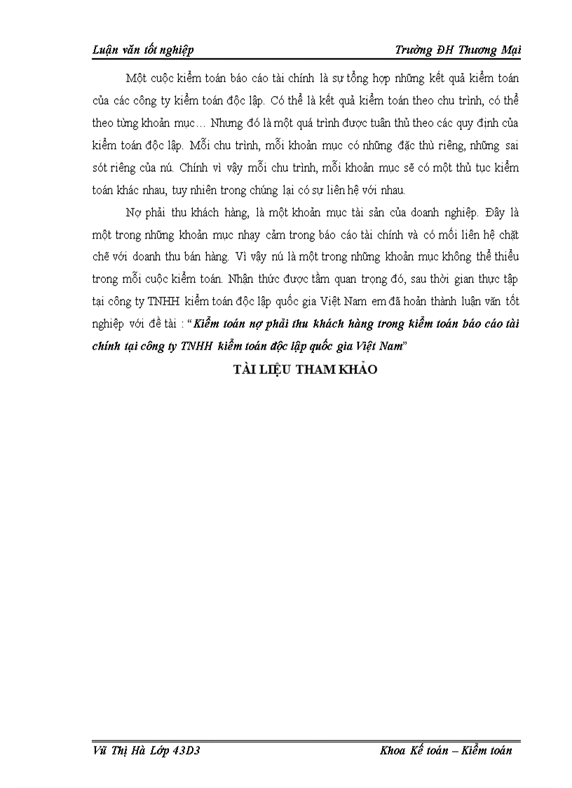 image for page Kiểm toán nợ phải thu khỏch hàng trong kiểm toỏn bỏo cỏo tài chớnh tại cụng ty TNHH kiểm toỏn độc lập quốc gia Việt Nam